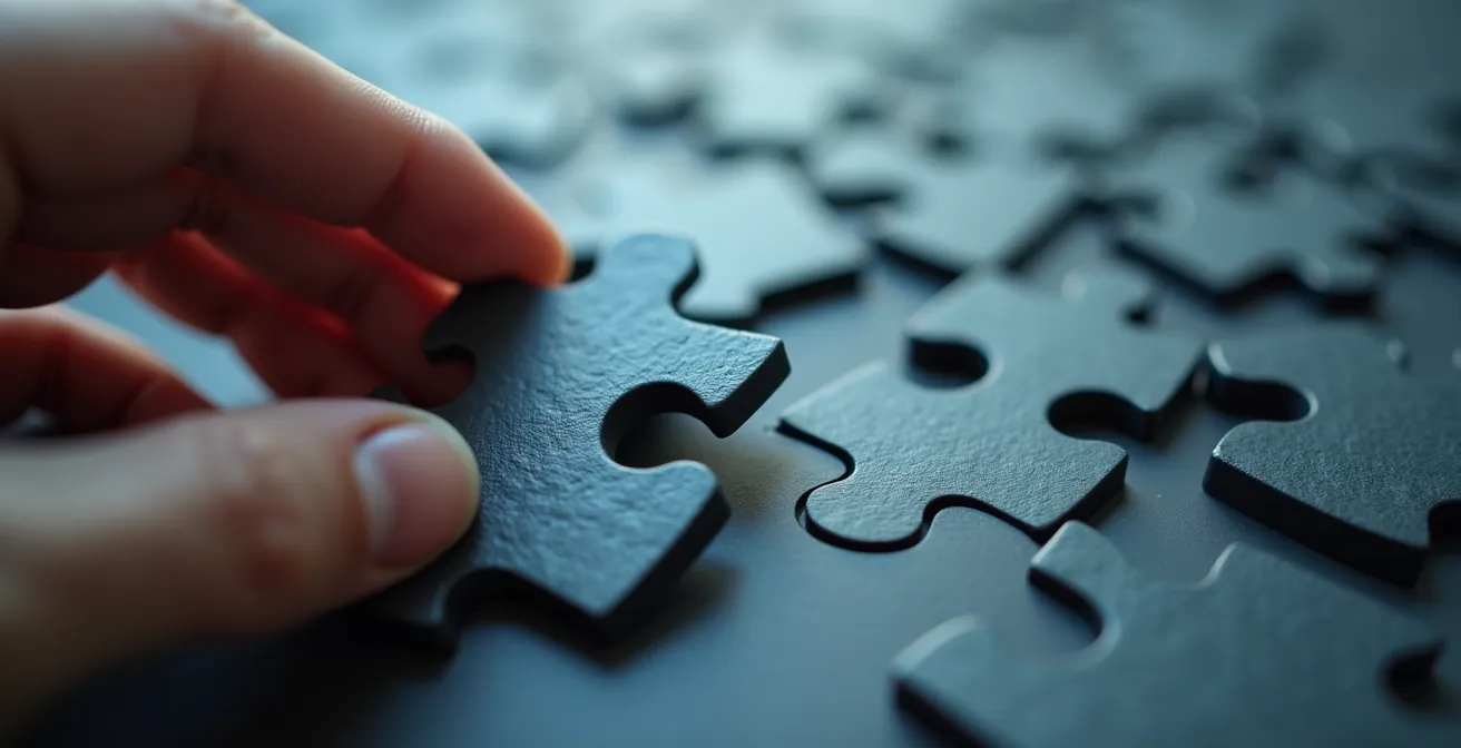 Illustration conceptuelle d'une main tenant un puzzle symbolisant la négociation et la stratégie contractuelle énergétique