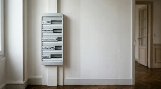 Tableau électrique moderne conforme aux normes françaises avec modules de protection