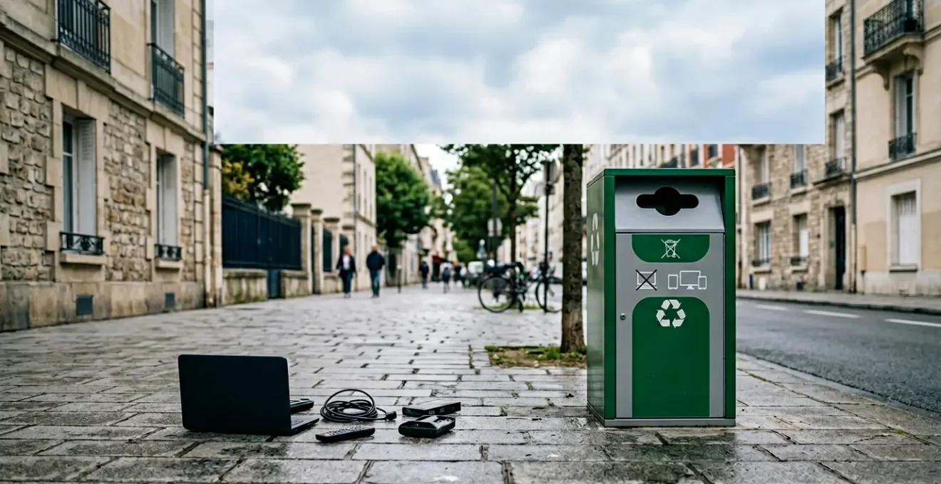 Point de collecte pour le recyclage des équipements électriques et électroniques en France
