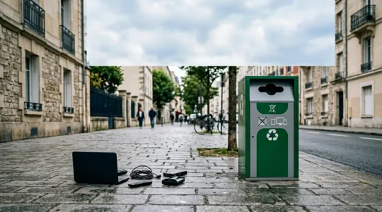 Point de collecte pour le recyclage des équipements électriques et électroniques en France