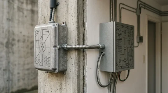 Point de démarcation entre le réseau public Enedis et une installation électrique privée en France