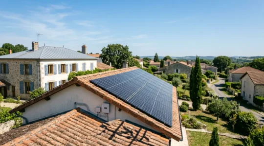 Système de pilotage intelligent d'autoconsommation solaire avec panneaux photovoltaïques sur toiture française