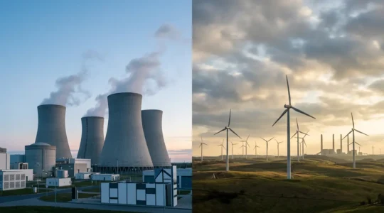 Comparaison symbolique de la production électrique entre la France et l'Allemagne