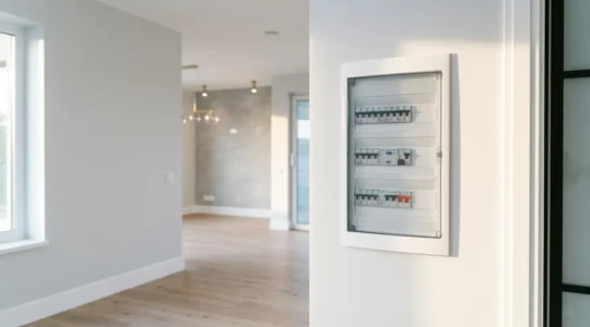 Rénovation électrique moderne valorisant un bien immobilier avant vente